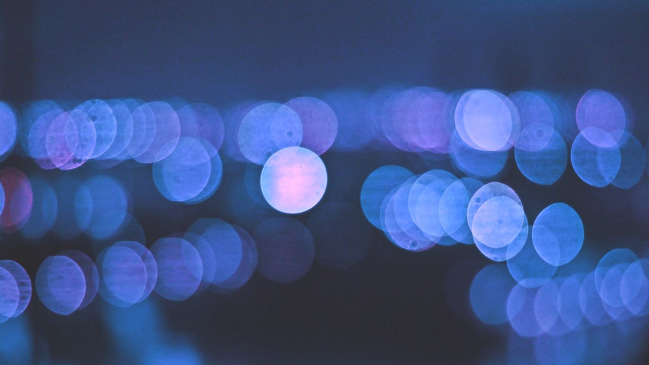 Wallpaper light, bokeh, blur, blue