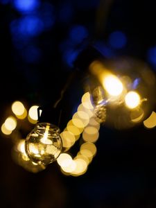 Preview wallpaper light bulb, bokeh, light, glow, dark