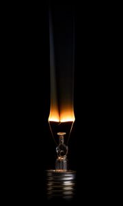 Preview wallpaper light bulb, broken, electricity, fire, dark