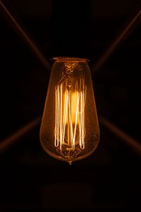 Preview wallpaper light bulb, dark, light, glow, electricity