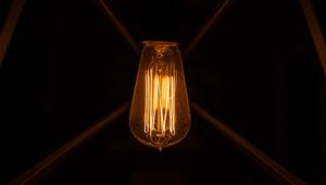 Preview wallpaper light bulb, dark, light, glow, electricity