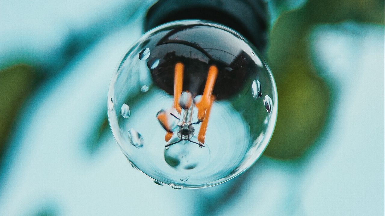 Wallpaper light bulb, electricity, blur
