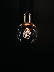 Preview wallpaper light bulb, electricity, lighting, spiral, dark