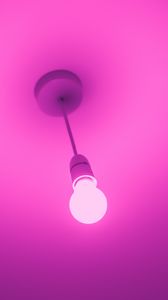 Preview wallpaper light bulb, electricity, pink, minimalism