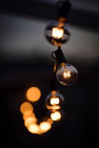 Preview wallpaper light bulb, garland, light, blur