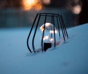 Preview wallpaper light bulb, garland, snow, light