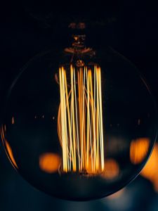 Preview wallpaper light bulb, glass, light, blur
