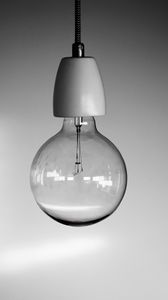 Preview wallpaper light bulb, glass, transparent, bw