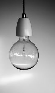 Preview wallpaper light bulb, glass, transparent, bw