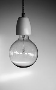 Preview wallpaper light bulb, glass, transparent, bw