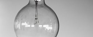 Preview wallpaper light bulb, glass, transparent, bw