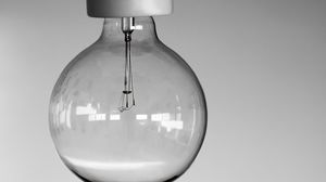 Preview wallpaper light bulb, glass, transparent, bw