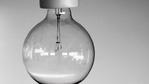 Preview wallpaper light bulb, glass, transparent, bw