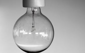 Preview wallpaper light bulb, glass, transparent, bw