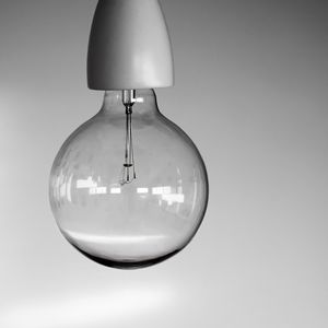 Preview wallpaper light bulb, glass, transparent, bw