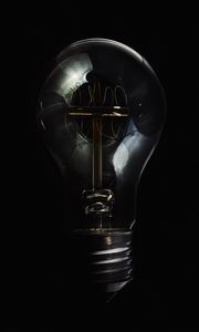 Preview wallpaper light bulb, glass, transparent, dark