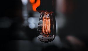 Preview wallpaper light bulb, glow, glare, focus