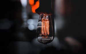 Preview wallpaper light bulb, glow, glare, focus