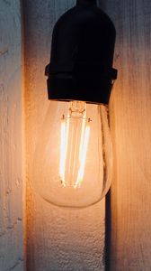 Preview wallpaper light bulb, glow, light, wooden