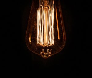 Preview wallpaper light bulb, glow, light, darkness