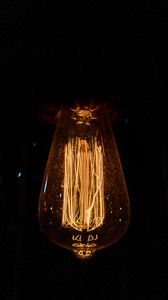 Preview wallpaper light bulb, incandescent lamp, lighting, electricity, dark