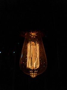 Preview wallpaper light bulb, incandescent lamp, lighting, electricity, dark