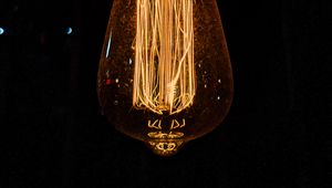 Preview wallpaper light bulb, incandescent lamp, lighting, electricity, dark