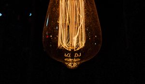 Preview wallpaper light bulb, incandescent lamp, lighting, electricity, dark