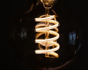 Preview wallpaper light bulb, light, dark, macro