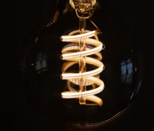 Preview wallpaper light bulb, light, dark, macro