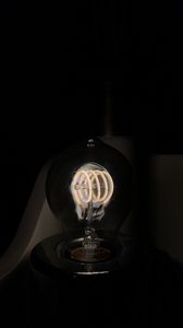 Preview wallpaper light bulb, light, glow, electricity, dark