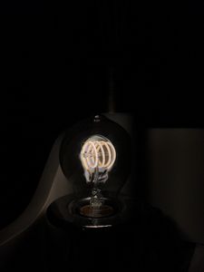 Preview wallpaper light bulb, light, glow, electricity, dark