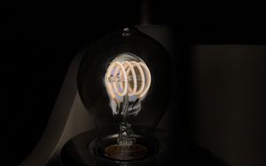 Preview wallpaper light bulb, light, glow, electricity, dark