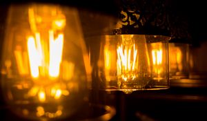Preview wallpaper light bulb, light, glow, dark