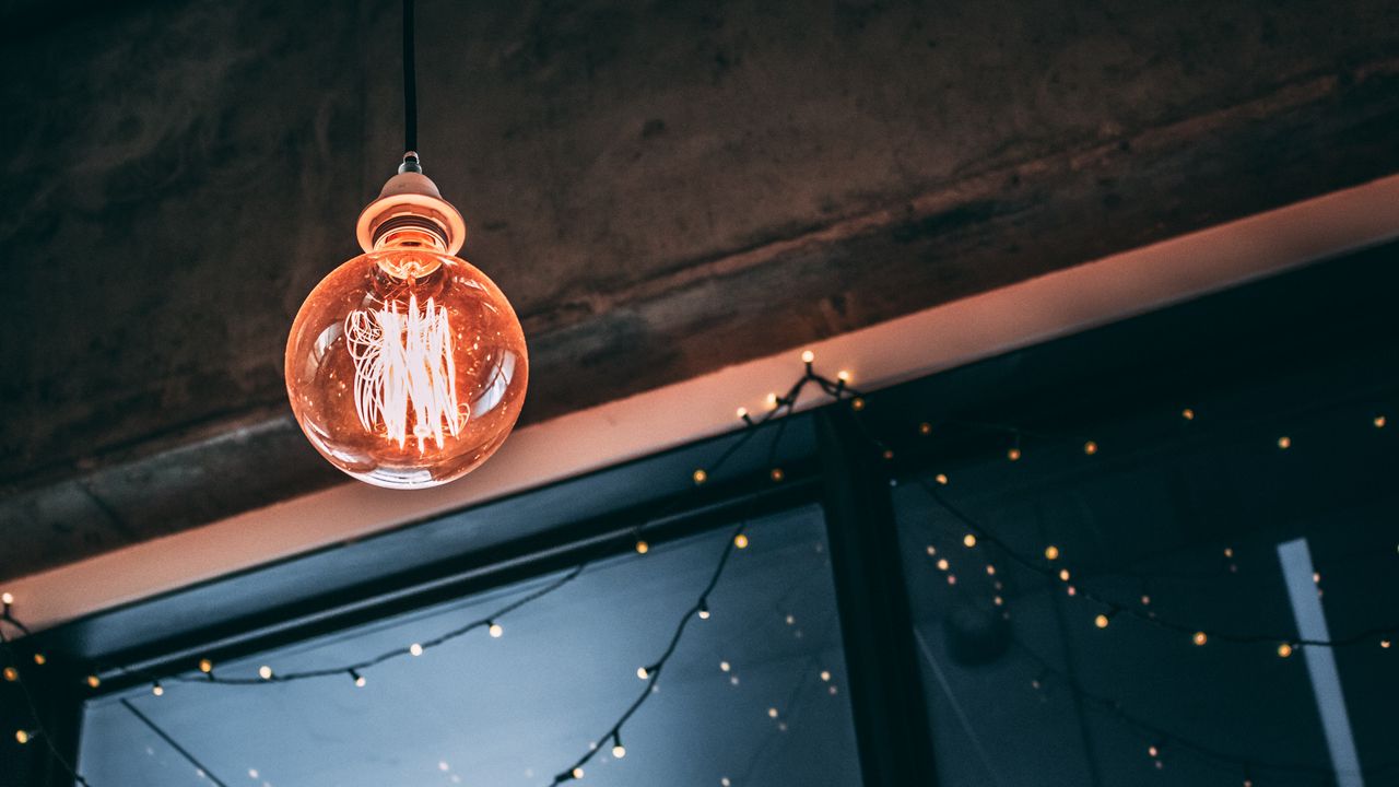 Wallpaper light bulb, lighting, light, electric, garland