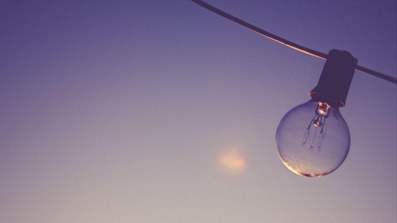 Wallpaper light bulb, sky, blur, transparent