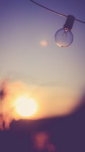 Preview wallpaper light bulb, sky, blur, transparent