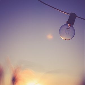 Preview wallpaper light bulb, sky, blur, transparent