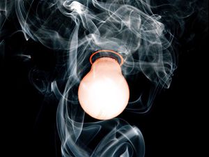 Preview wallpaper light bulb, smoke, electricity, lighting