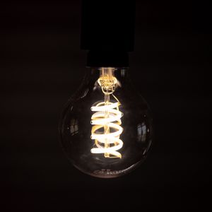 Preview wallpaper light bulb, spiral, electricity, glow, dark