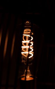 Preview wallpaper light bulb, spiral, light, lighting, darkness