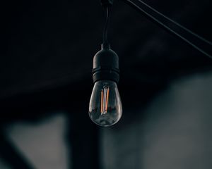 Preview wallpaper light bulb, wire, electricity