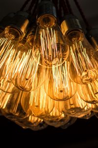 Preview wallpaper light bulbs, chandelier, electricity, light, incandescent, edisons bulb