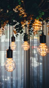 Preview wallpaper light bulbs, electricity, lighting, decoration, windows