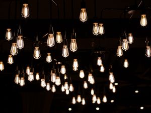 Preview wallpaper light bulbs, electricity, lighting, light, dark