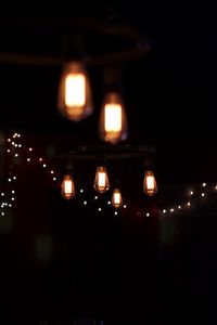 Preview wallpaper light bulbs, garland, lighting, darkness, dark