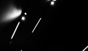 Preview wallpaper light bulbs, glow, bw, black