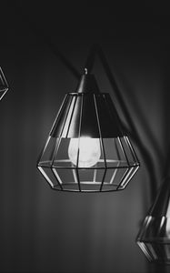 Preview wallpaper light bulbs, lamps, black and white