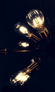 Preview wallpaper light bulbs, light, darkness