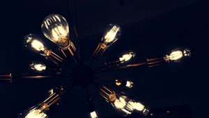 Preview wallpaper light bulbs, light, darkness